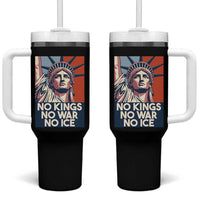 Statue Of Liberty No Kings No War No Ice Tumbler With Handle Freedom Protest Gift