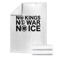 Anti Monarchy Political Throw Blanket No Kings No Wars No Ice