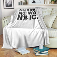 Anti Monarchy Political Throw Blanket No Kings No Wars No Ice