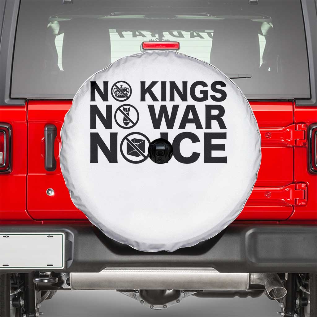 Anti Monarchy Political Spare Tire Cover No Kings No Wars No Ice