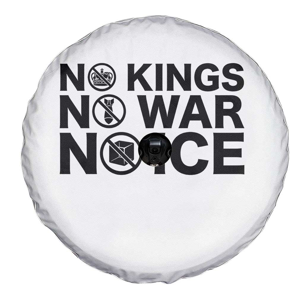 Anti Monarchy Political Spare Tire Cover No Kings No Wars No Ice