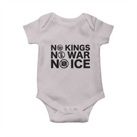 Anti Monarchy Political Baby Onesie No Kings No Wars No Ice