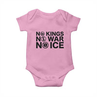Anti Monarchy Political Baby Onesie No Kings No Wars No Ice