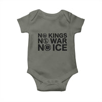 Anti Monarchy Political Baby Onesie No Kings No Wars No Ice