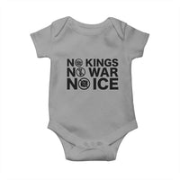 Anti Monarchy Political Baby Onesie No Kings No Wars No Ice