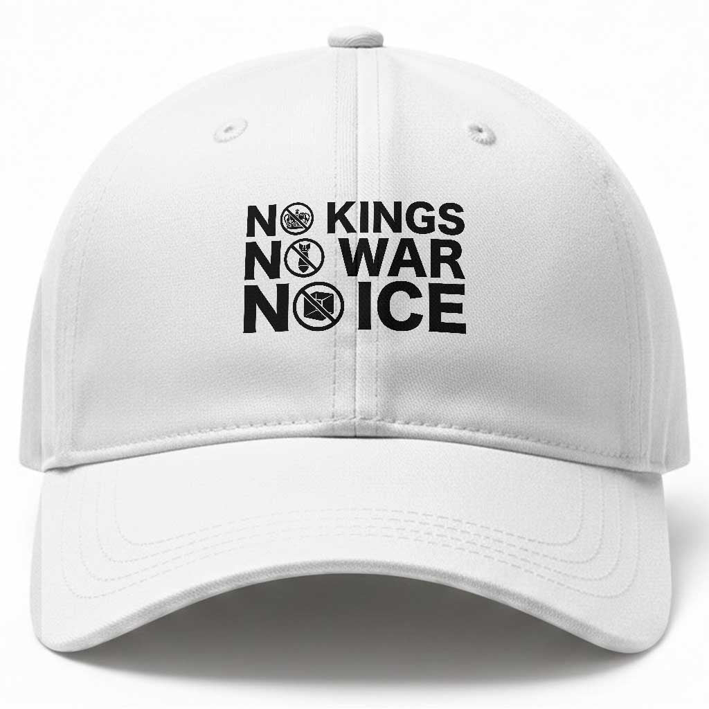 Anti Monarchy Political Baseball Cap No Kings No Wars No Ice