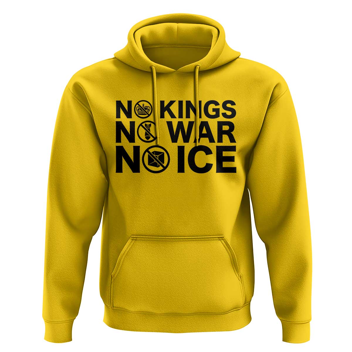 Anti Monarchy Political Hoodie No Kings No Wars No Ice
