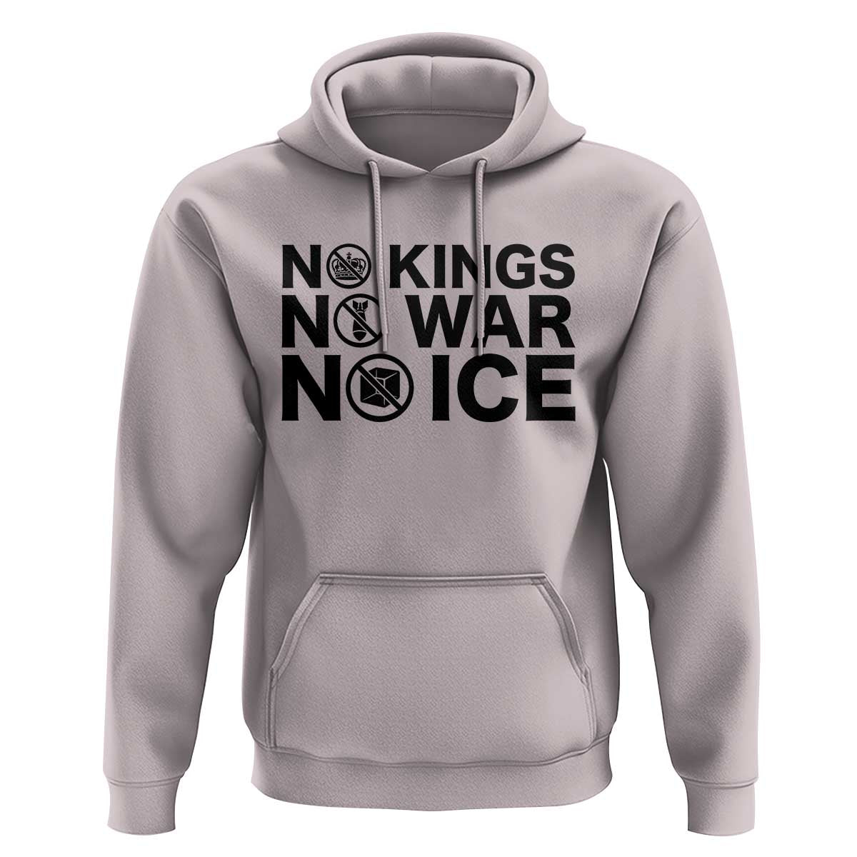 Anti Monarchy Political Hoodie No Kings No Wars No Ice