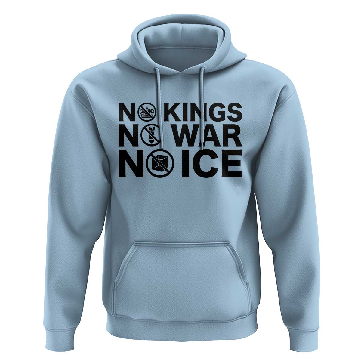 Anti Monarchy Political Hoodie No Kings No Wars No Ice