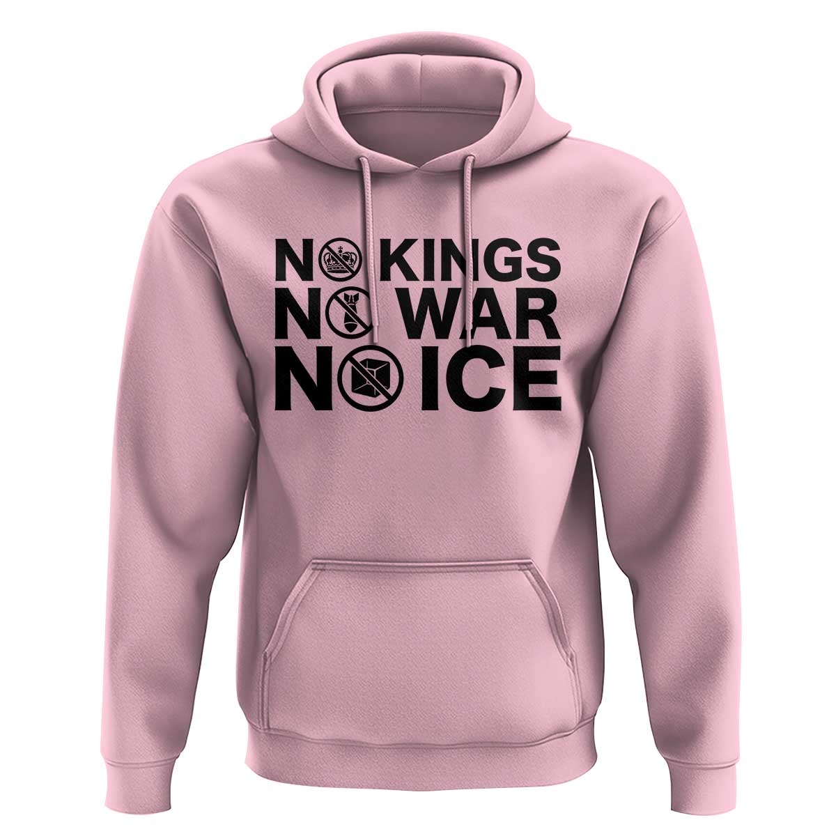 Anti Monarchy Political Hoodie No Kings No Wars No Ice