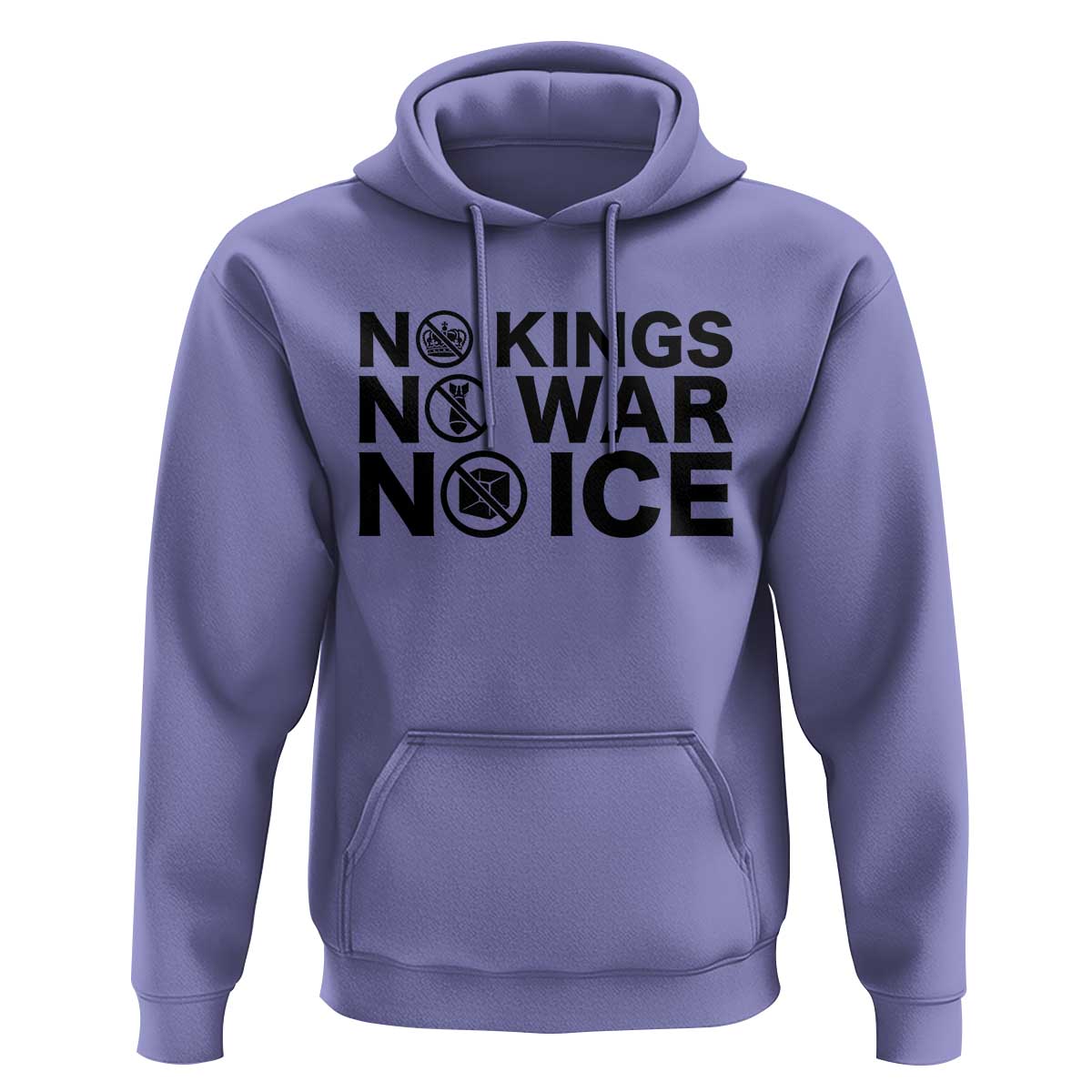 Anti Monarchy Political Hoodie No Kings No Wars No Ice