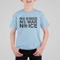 Anti Monarchy Political T Shirt For Kid No Kings No Wars No Ice