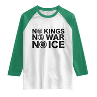 Anti Monarchy Political Raglan Shirt No Kings No Wars No Ice