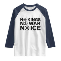 Anti Monarchy Political Raglan Shirt No Kings No Wars No Ice