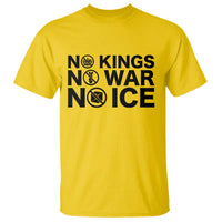Anti Monarchy Political T Shirt No Kings No Wars No Ice