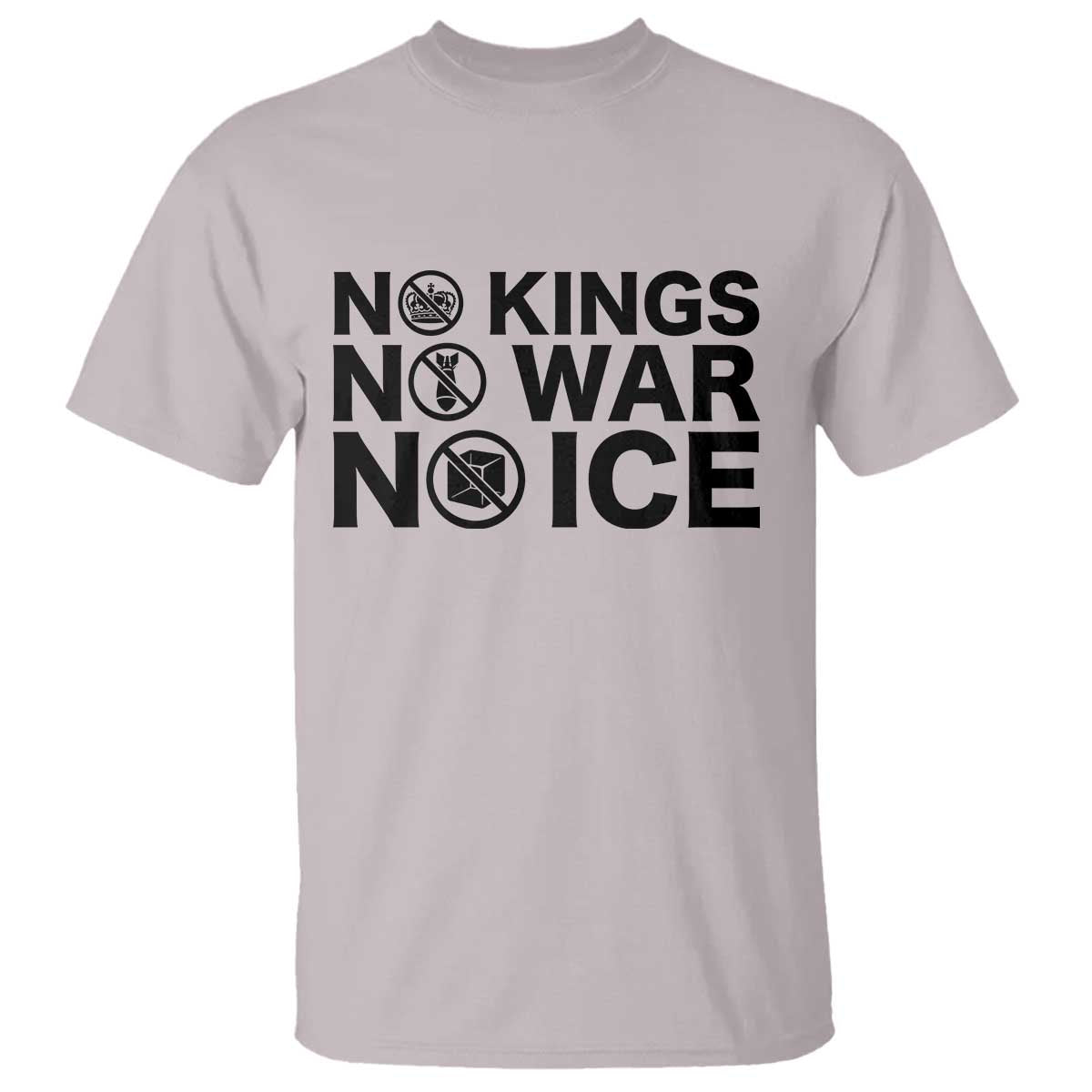 Anti Monarchy Political T Shirt No Kings No Wars No Ice