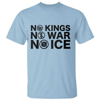 Anti Monarchy Political T Shirt No Kings No Wars No Ice