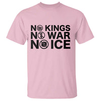Anti Monarchy Political T Shirt No Kings No Wars No Ice