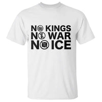 Anti Monarchy Political T Shirt No Kings No Wars No Ice