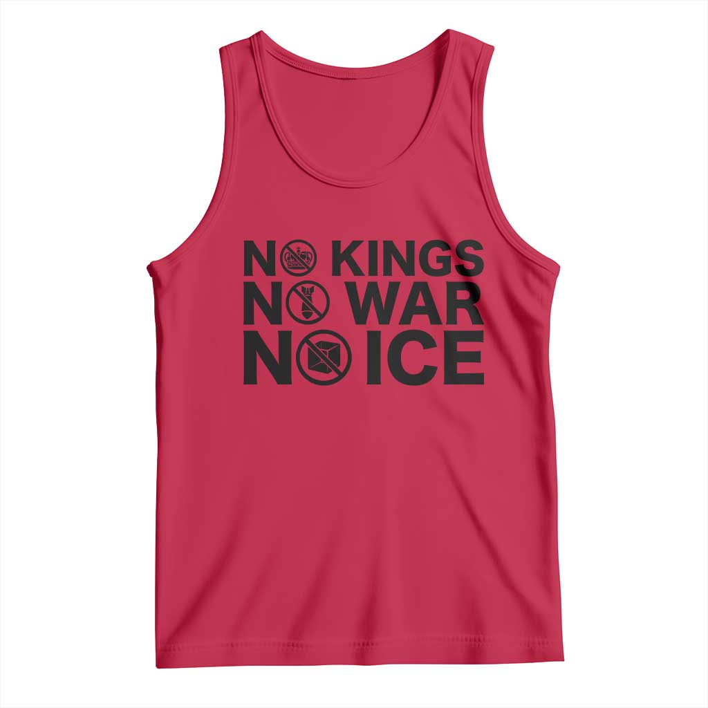 Anti Monarchy Political Tank Top No Kings No Wars No Ice