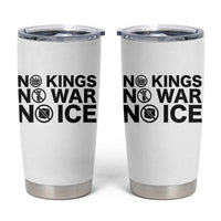 Anti Monarchy Political Tumbler Cup No Kings No Wars No Ice