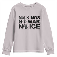 Anti Monarchy Political Youth Sweatshirt No Kings No Wars No Ice