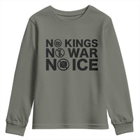 Anti Monarchy Political Youth Sweatshirt No Kings No Wars No Ice