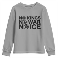Anti Monarchy Political Youth Sweatshirt No Kings No Wars No Ice