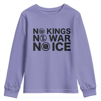 Anti Monarchy Political Youth Sweatshirt No Kings No Wars No Ice