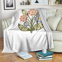 Wildflower Freedom Protest Throw Blanket No Kings No Wars No Ice