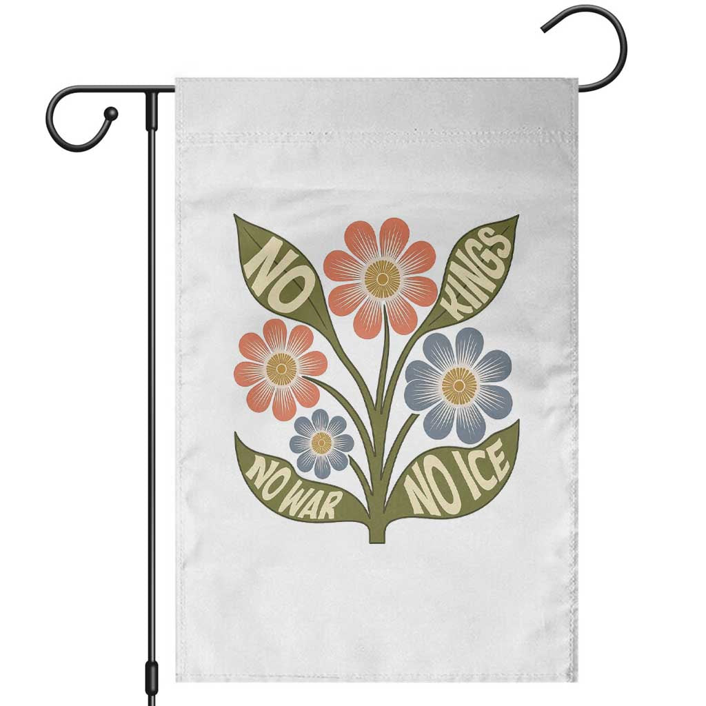 Wildflower Freedom Protest Garden Flag No Kings No Wars No Ice