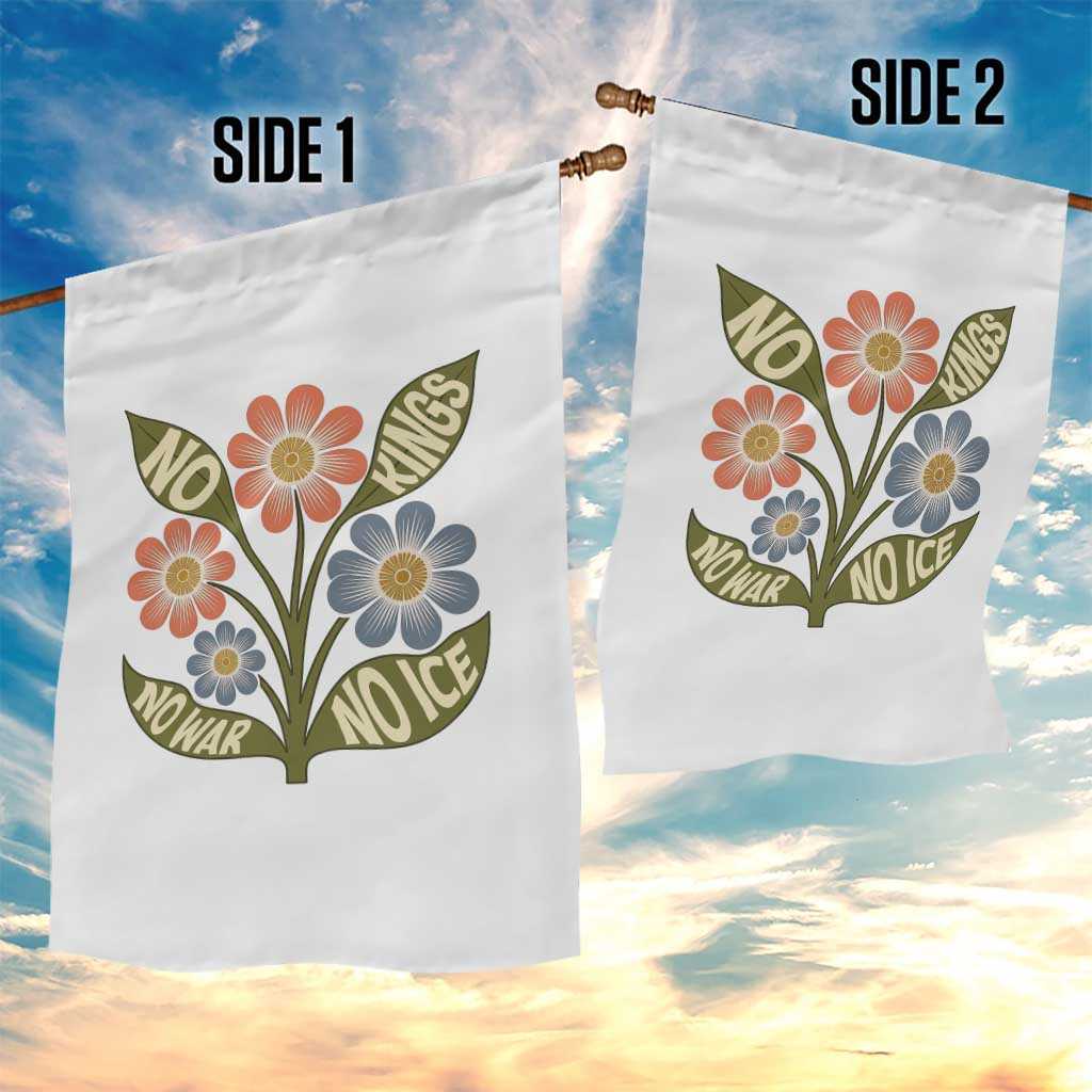 Wildflower Freedom Protest Garden Flag No Kings No Wars No Ice
