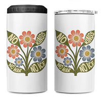 Wildflower Freedom Protest 4 in 1 Can Cooler Tumbler No Kings No Wars No Ice