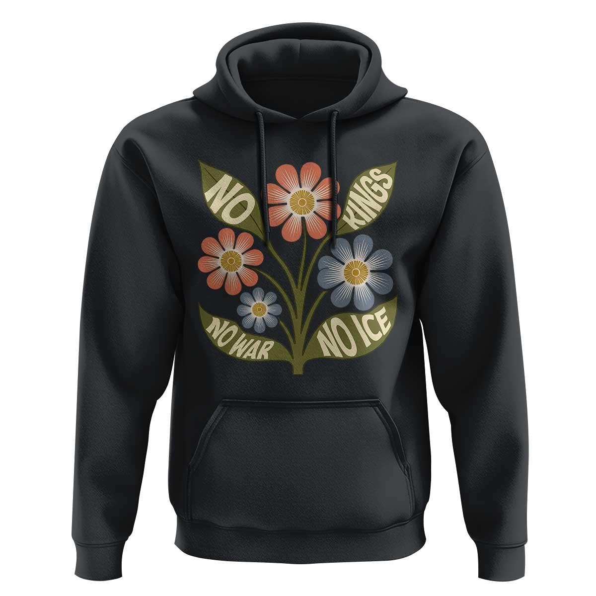 Wildflower Freedom Protest Hoodie No Kings No Wars No Ice