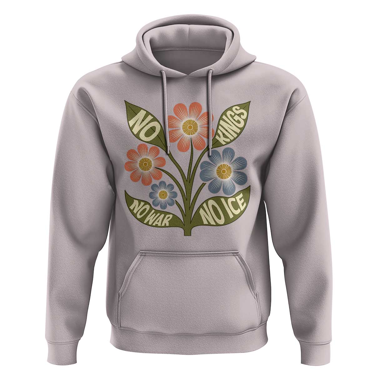Wildflower Freedom Protest Hoodie No Kings No Wars No Ice