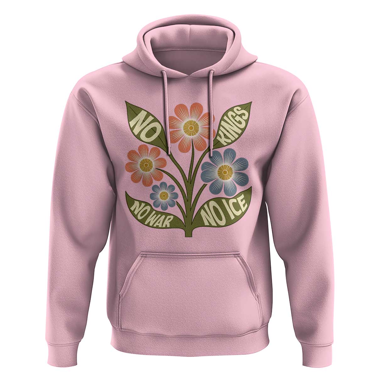Wildflower Freedom Protest Hoodie No Kings No Wars No Ice