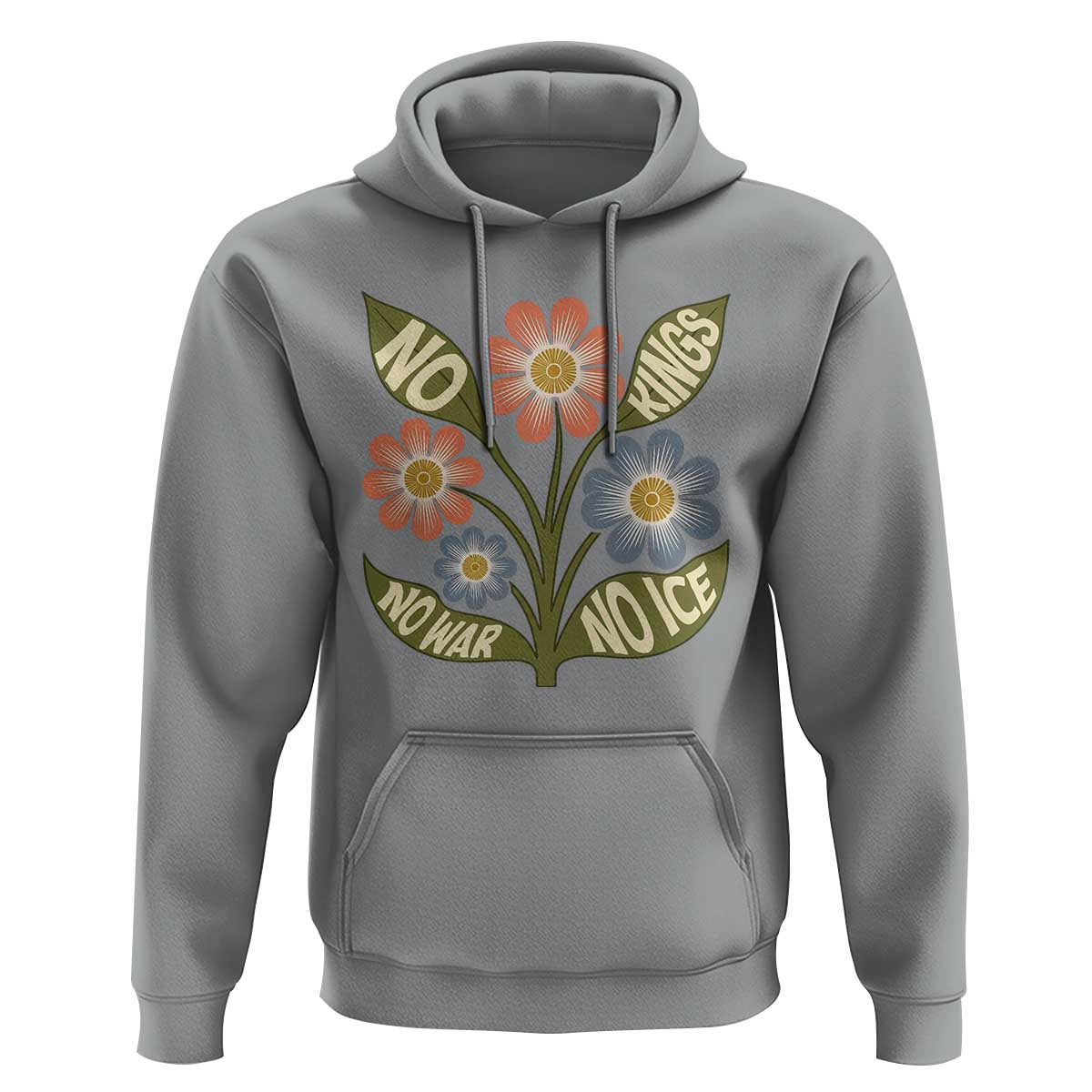 Wildflower Freedom Protest Hoodie No Kings No Wars No Ice