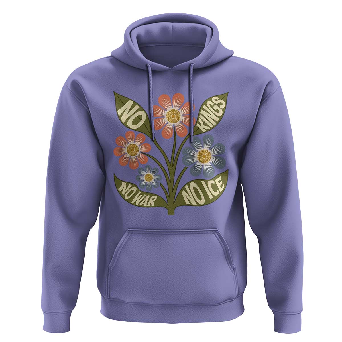 Wildflower Freedom Protest Hoodie No Kings No Wars No Ice