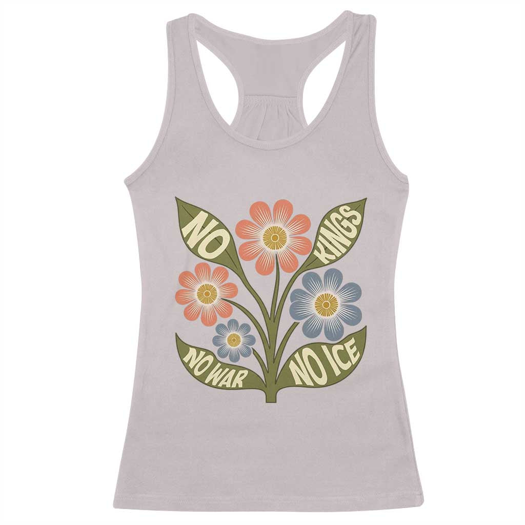 Wildflower Freedom Protest Racerback Tank Top No Kings No Wars No Ice