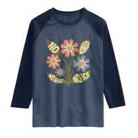 Wildflower Freedom Protest Raglan Shirt No Kings No Wars No Ice
