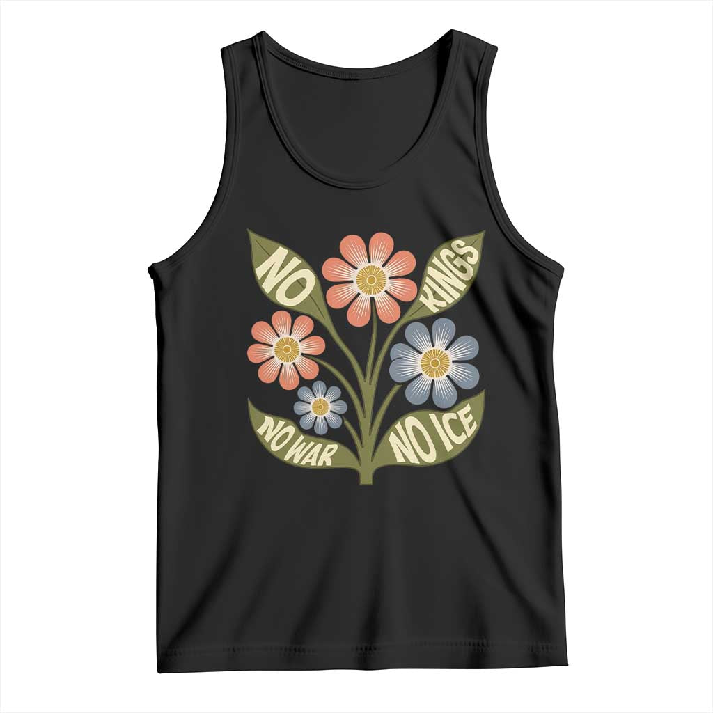 Wildflower Freedom Protest Tank Top No Kings No Wars No Ice