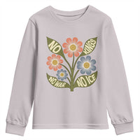 Wildflower Freedom Protest Youth Sweatshirt No Kings No Wars No Ice