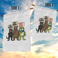 Funny Animal Protest Garden Flag No Kings No Wars No Ice