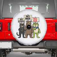 Funny Animal Protest Spare Tire Cover No Kings No Wars No Ice
