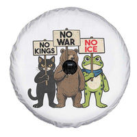 Funny Animal Protest Spare Tire Cover No Kings No Wars No Ice