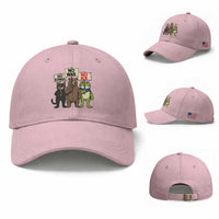 Funny Animal Protest Baseball Cap No Kings No Wars No Ice