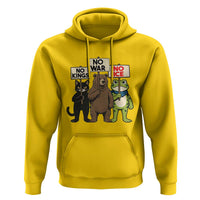 Funny Animal Protest Hoodie No Kings No Wars No Ice