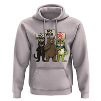 Funny Animal Protest Hoodie No Kings No Wars No Ice