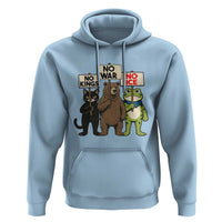 Funny Animal Protest Hoodie No Kings No Wars No Ice