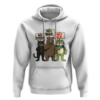 Funny Animal Protest Hoodie No Kings No Wars No Ice